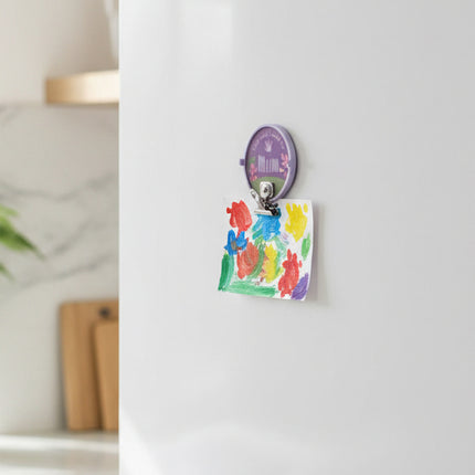 Mum fridge artwork clip with painting on fridge