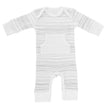 Striped baby romper on a white background