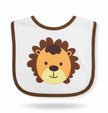 Lion Cotton Interlock Baby Bib on a white background