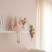 Pink Ballerina Bunny wearing a crown sitting on a shelf
