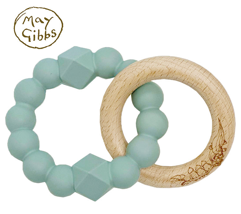 Jellystone May Gibbs Silicone & Wood Baby Teether