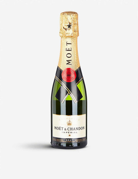 Moét champagne bottle on a white background