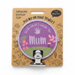 Kids Artwork Clip for Mum magnetic fridge artwork holder with clip and green circular design