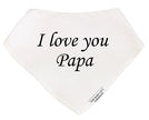 i love papa baby bib