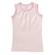 Pink sleeveless top with subtle pattern on a white background