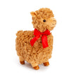 standing plush llama animal toy on white background