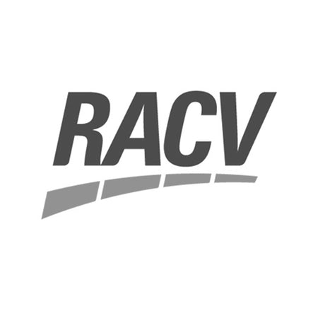 RACV logo in black on a white background