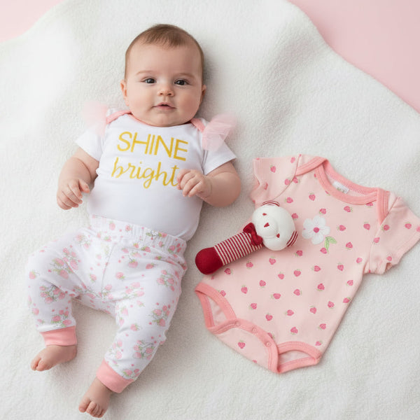 baby wearing shine bright clothing set