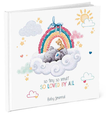 Tiny Tatty Teddy Baby Journal with teddy bear and rainbow design on a white background