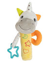 Plush toy with a unicorn design on a white background