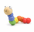 Colorful toy caterpillar on a white background