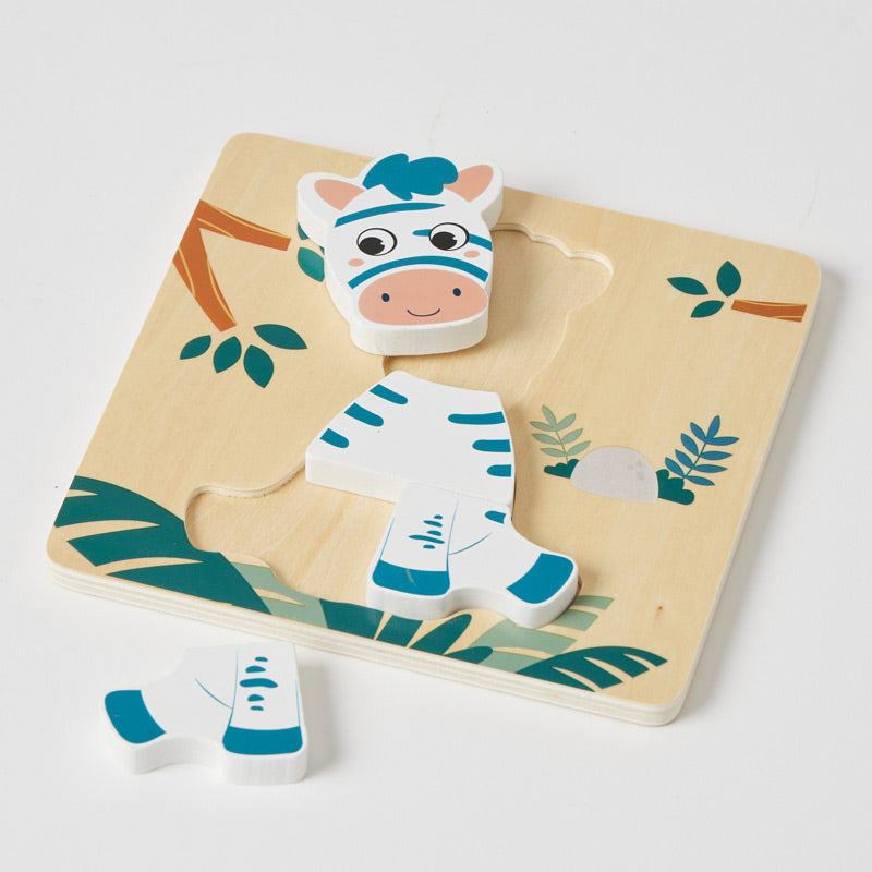 Wooden Zebra Small Puzzle pieces