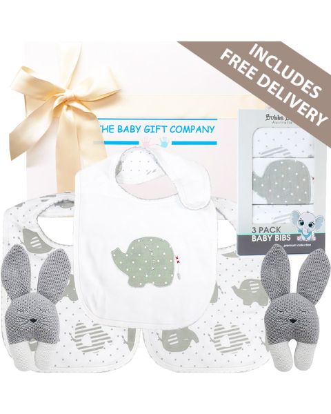 Twin Petit Elephant Baby Gift Box - Free Delivery