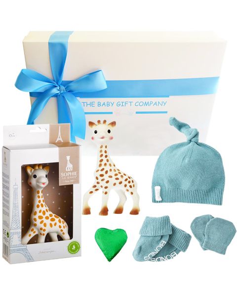 Sophie Giraffe Organic Baby Boy Gift Box