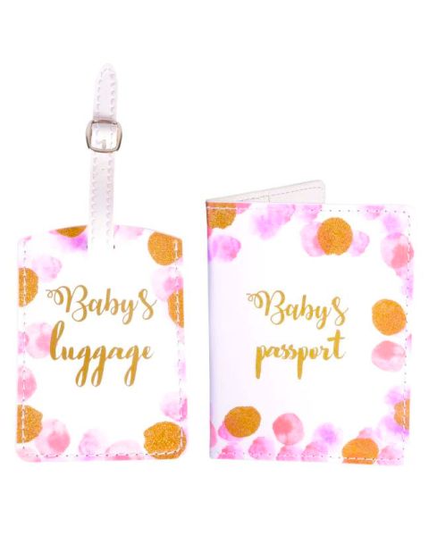 Baby's First Passport Cover & Tag Set