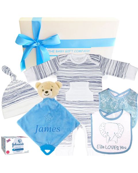Personalised Classic Baby Boy Gift Box