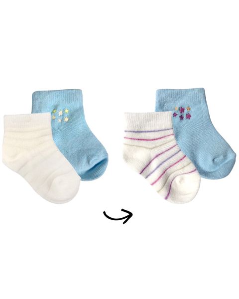 Boys Playette’s UV Yarn Colour Changing Baby Socks