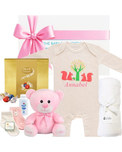 Deluxe Baby Girl Gift Hamper - a beautiful way to celebrate a newborn