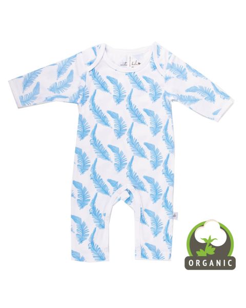 Feathers soft organic cotton romper