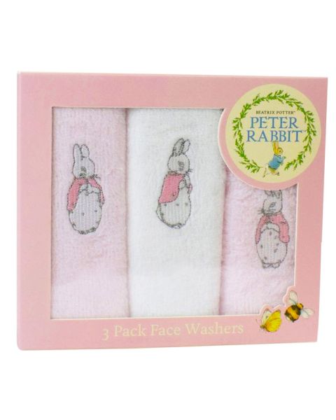 Flopsy Bunny Baby Face Washers - 3 Pack