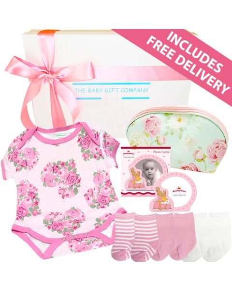 Floral Baby Girl Gift Box - Free Delivery