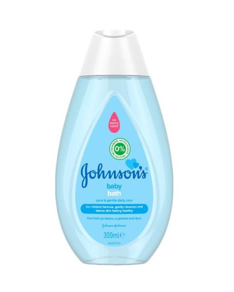 Johnson’s Baby Bath 300mL bottle – gentle cleanser for newborns with No More Tears formula