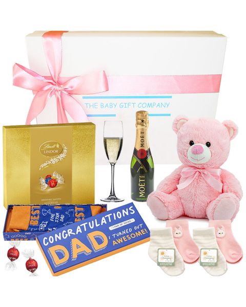 New Father and Baby Girl Celebration Gift Box - A joyful gift box for new fathers