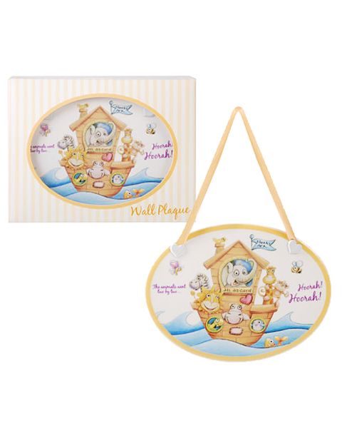 Noah's Ark Baby Nursery Wall Plaque