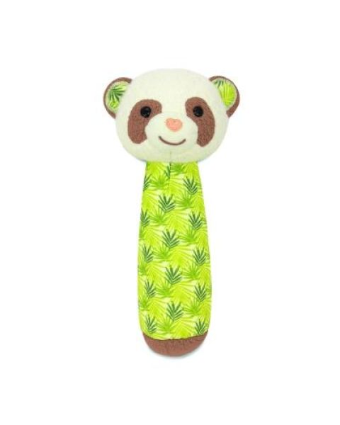 Organic Panda Squeaky Rattle Baby Toy