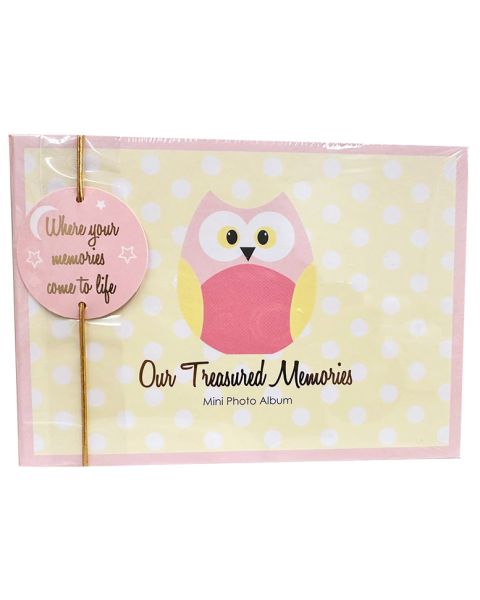 Pink Owl Baby Photo Album - cute baby gift ideal for baby girls