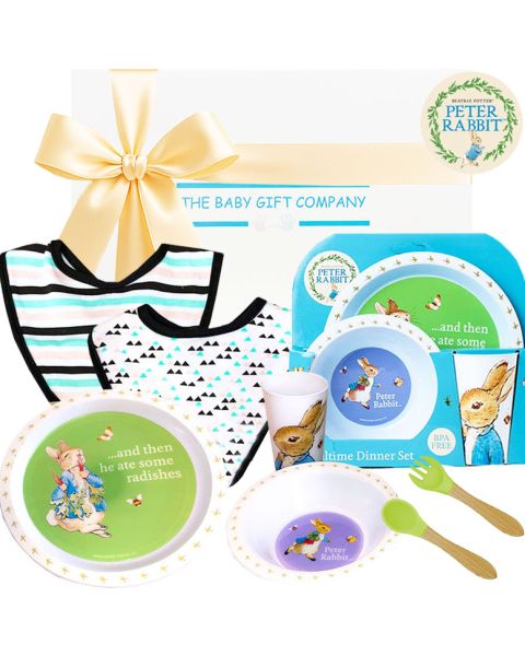 Peter Rabbit Baby Gift Box - practical Beatrix Potter baby gifts