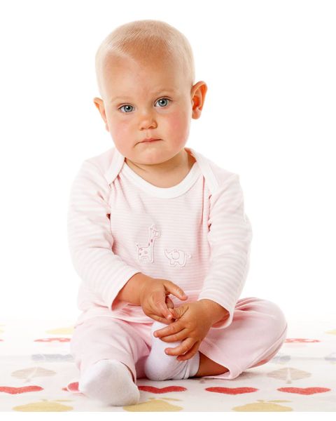 pink safari baby top