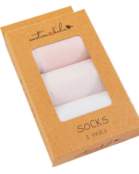 Stripe Cotton Baby Socks - Pink