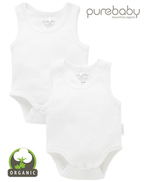 Purebaby 2 Pack Bodysuit
