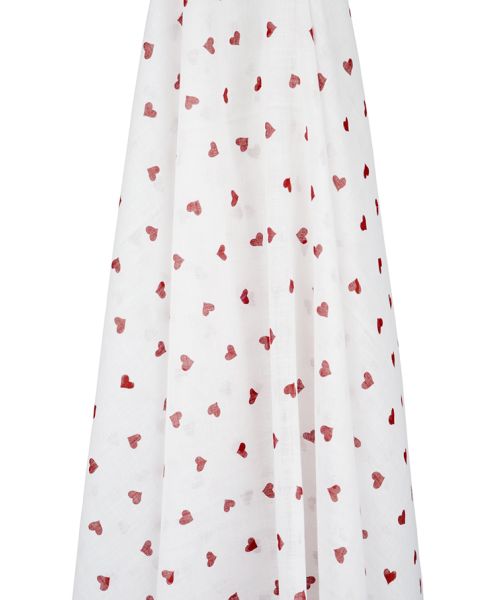 Hearts Cotton Muslin Wrap