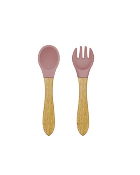 bamboo handle baby cutlery set