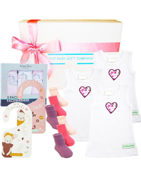 Triplet Classic Baby Girl Gift Box