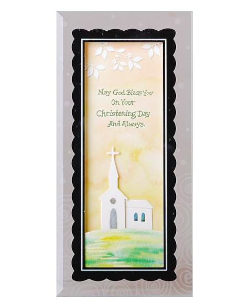 Stained Glass Christening Plaque