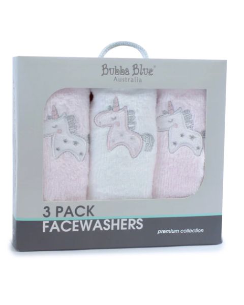Unicorn Baby Velour Face Washer Set