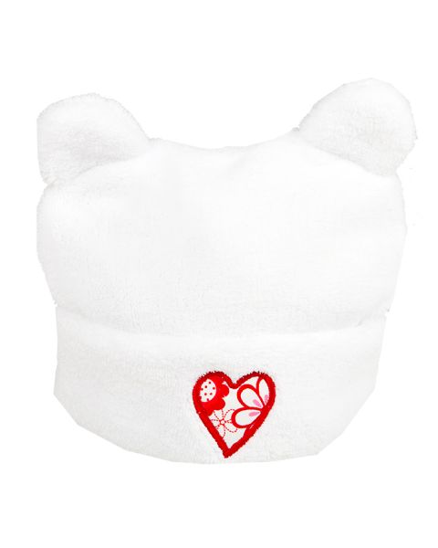 Velour Red Heart Baby Girl Hat
