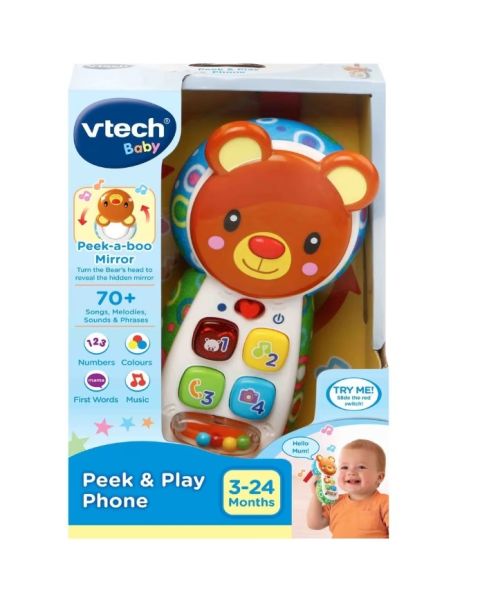 VTech Peek & Play Phone, Encourages pretend play and learning on the go
