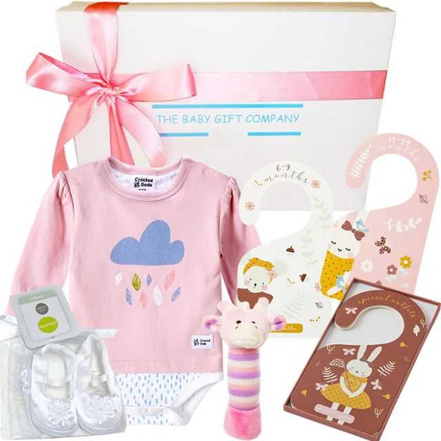Pitter Patter Baby Girl Gift Box - Celebrate a new baby girl