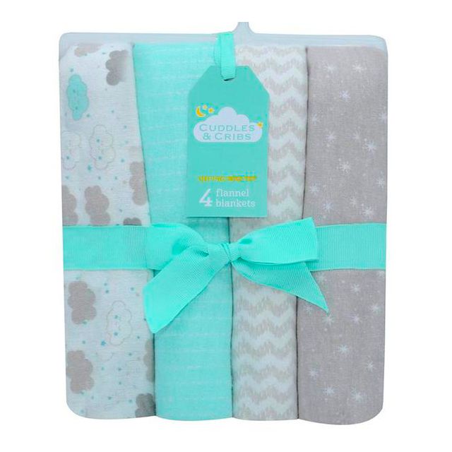Flannel Baby Wraps - 4 Pack