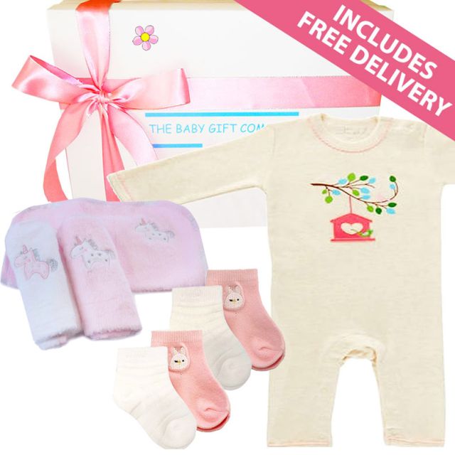 bright start baby girl gift hamper