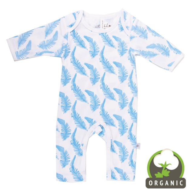Feathers soft organic cotton romper