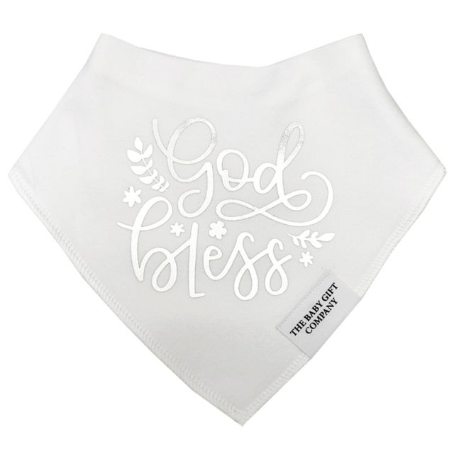 God Bless Christening Baby Bib