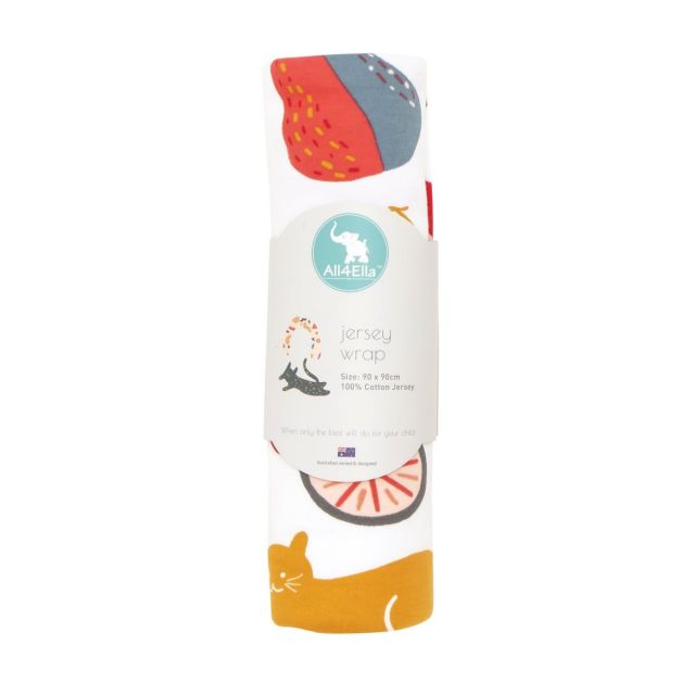 Cat Cotton Jersey Wrap