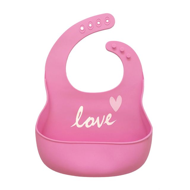 Love Heart Silicone Baby Bib
