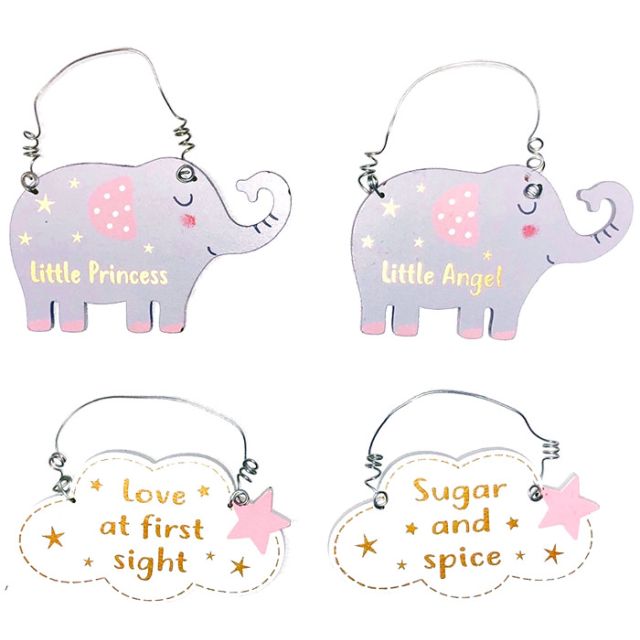 Baby Girl Mini Hanging Plaques