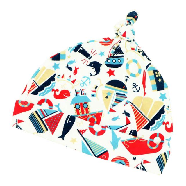 Sail Boat Knotted Baby Boy Hat
